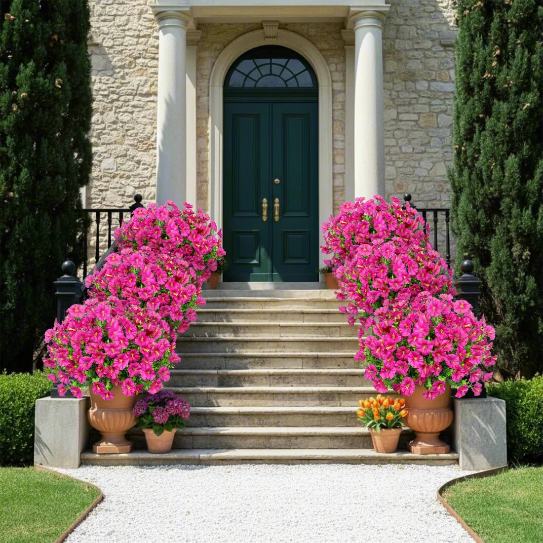 Bassion Morning glory with eucalyptus, 20 bundles in Fuchsia, view 2