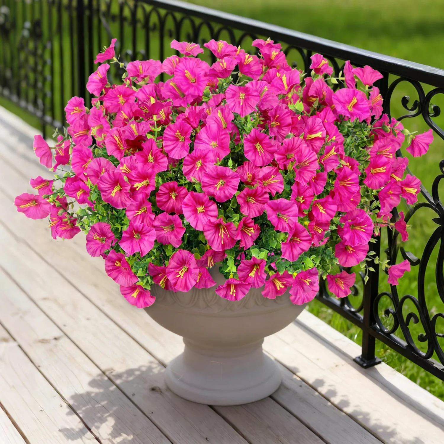 Bassion Morning glory with eucalyptus, 20 bundles in Fuchsia