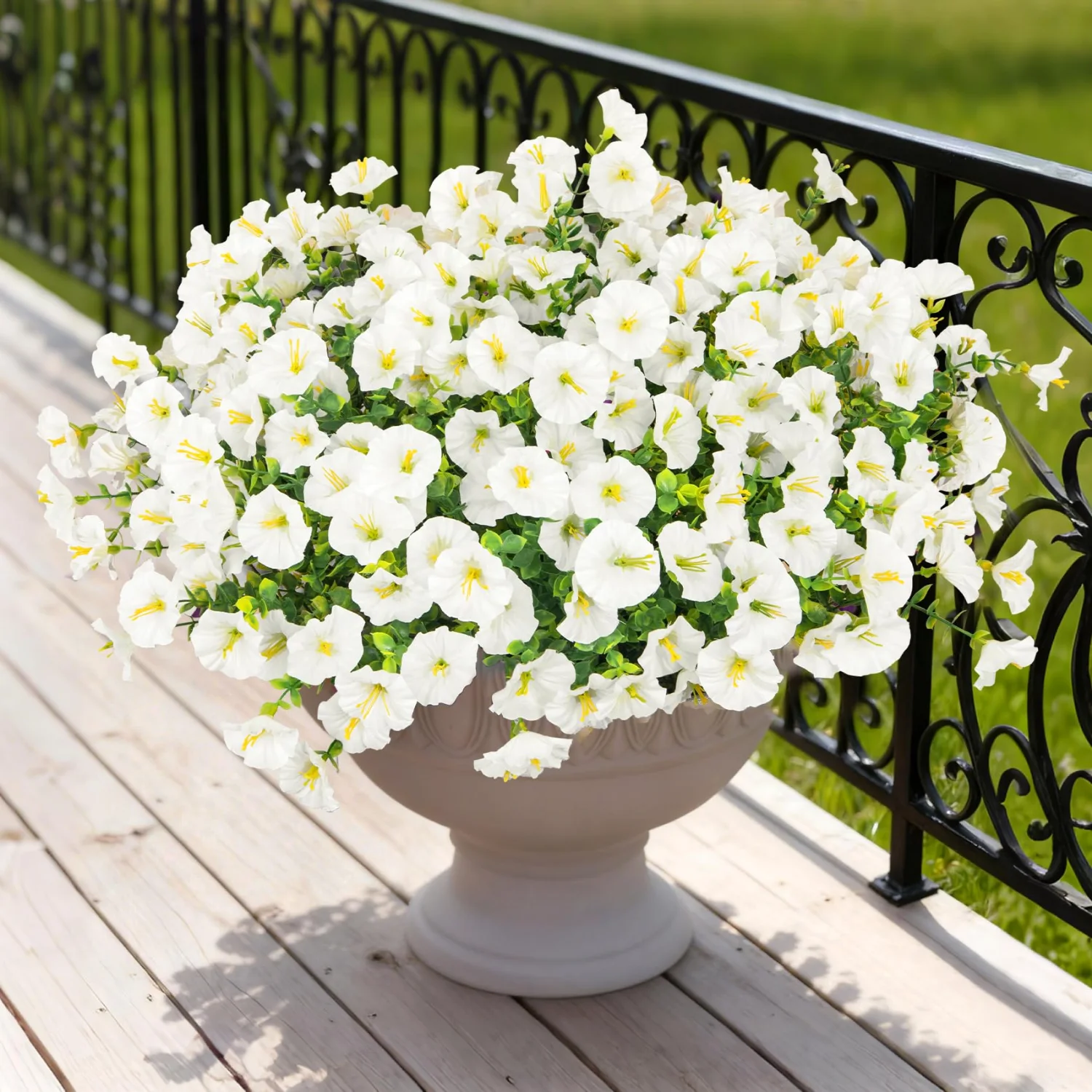 Bassion Morning glory with eucalyptus, 20 bundles in White