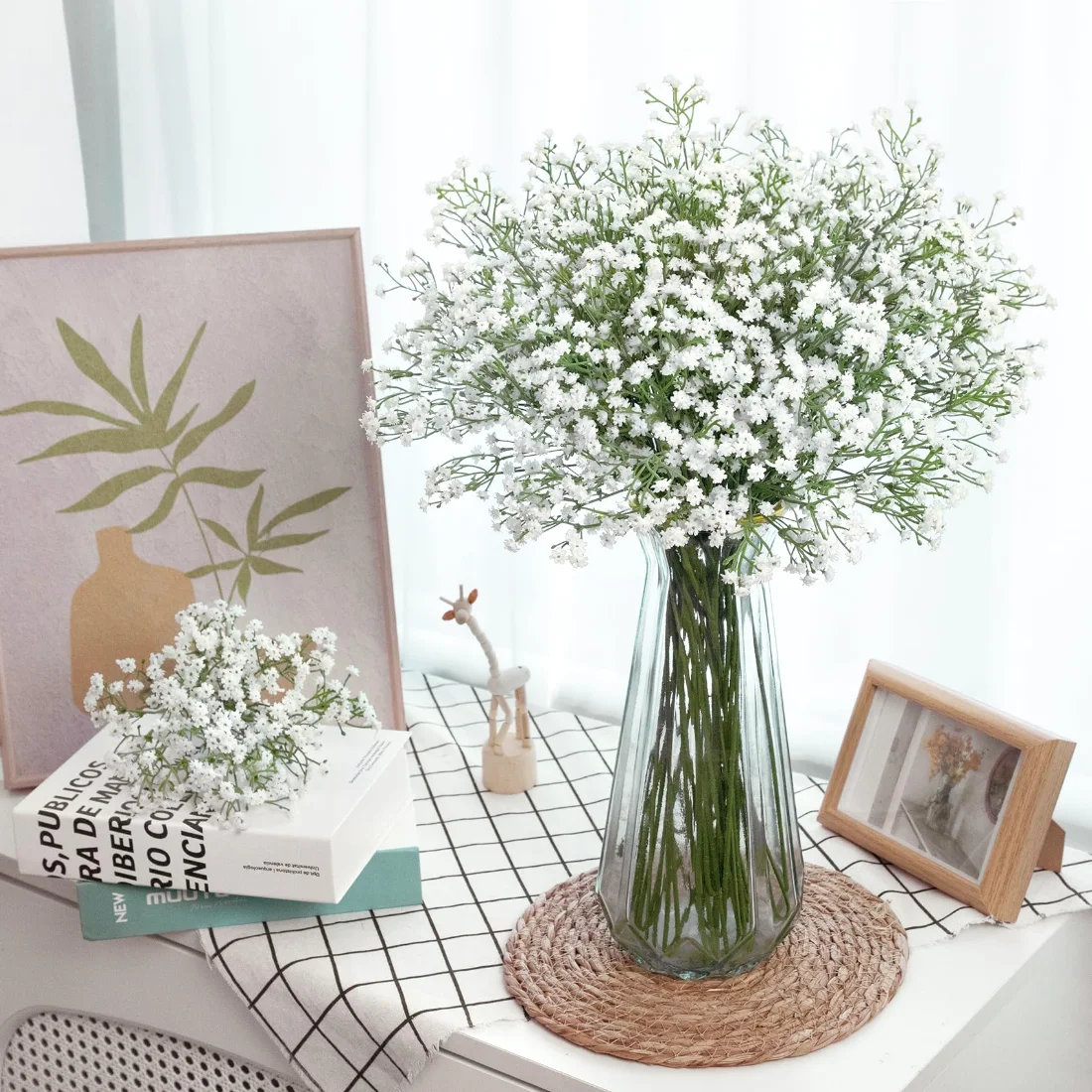 Bassion Baby's breath stems in White, 18 pieces, view 4