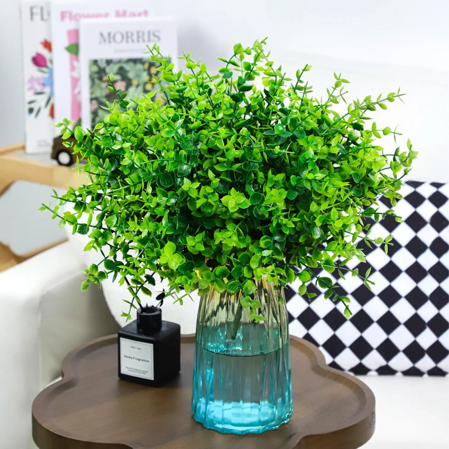 Bassion Eucalyptus greenery stems in Green, 24 bundles