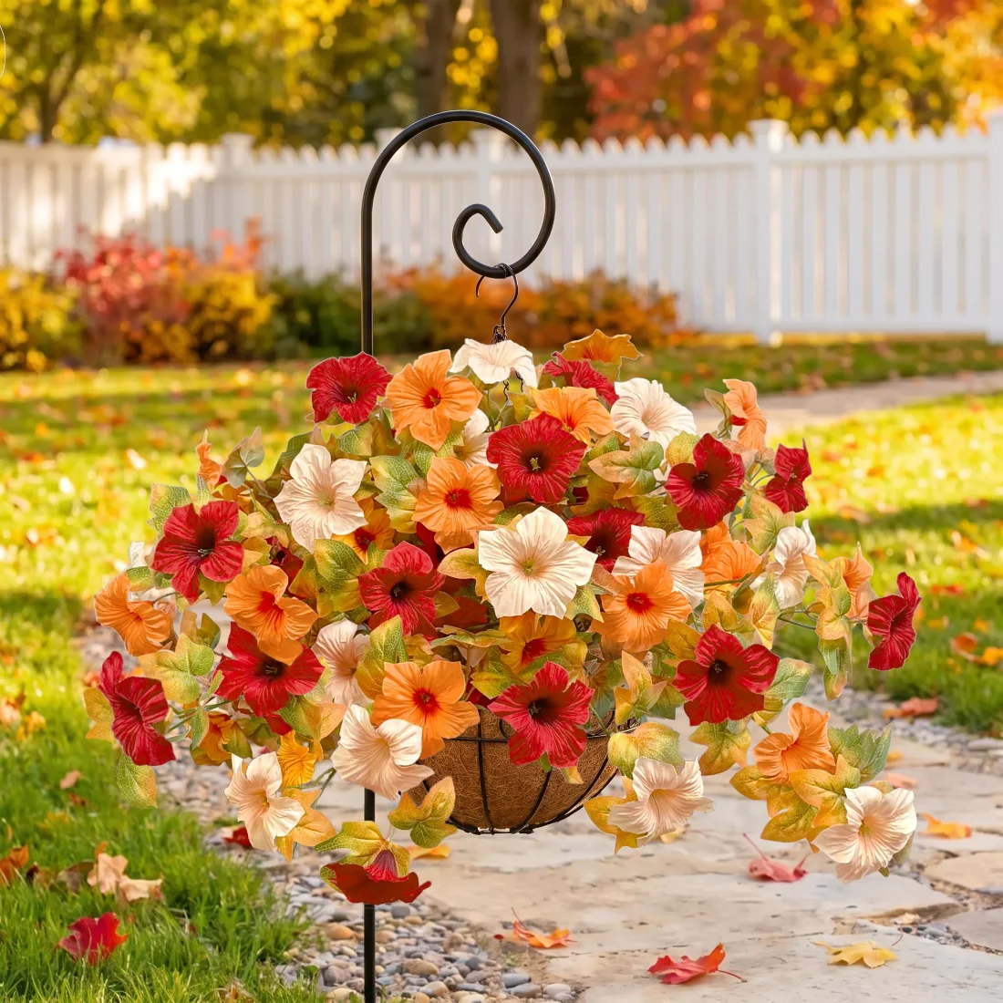 Bassion Large fall flower bushes, 2 pack in Orange, view 4