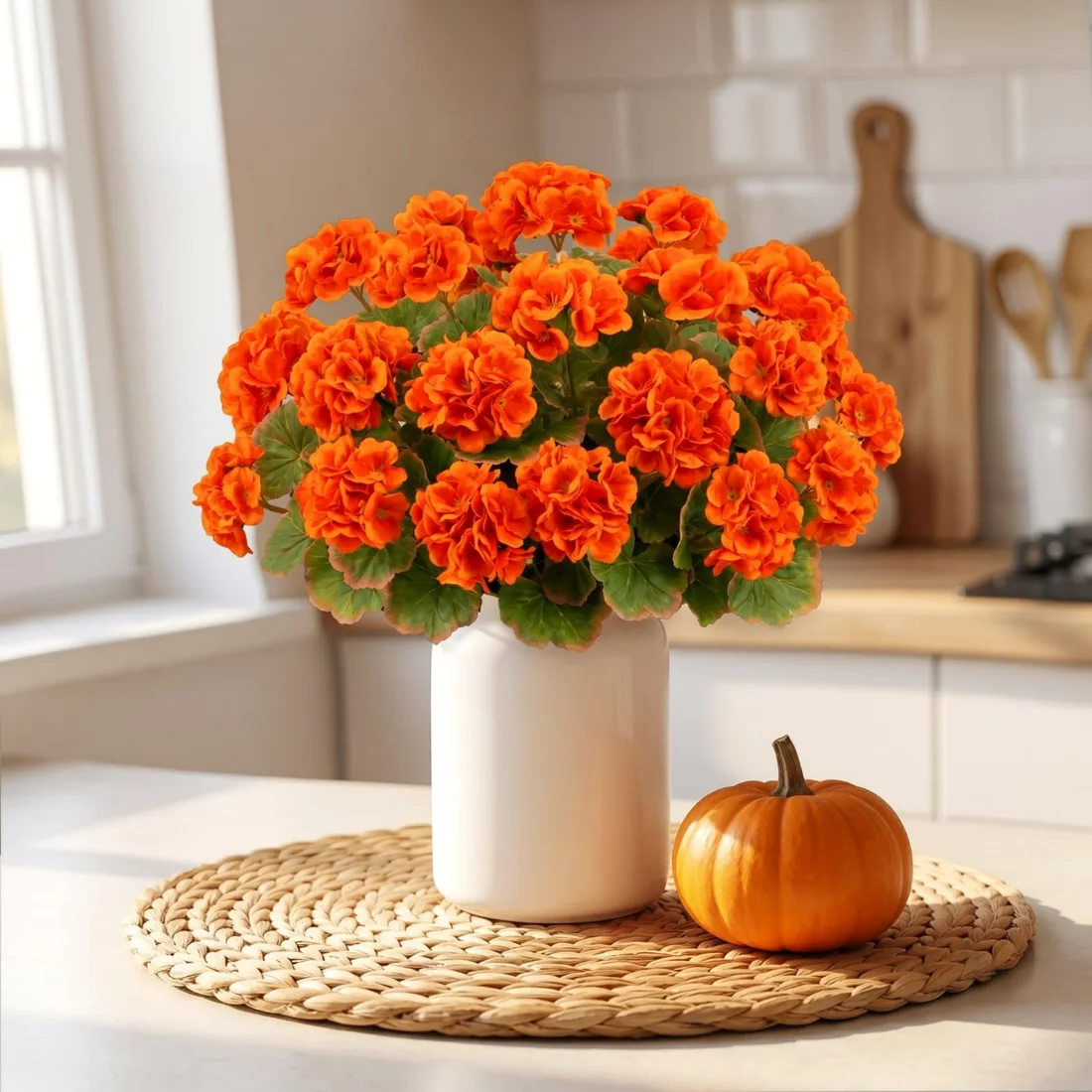 Bassion Fall geraniums, 6 pack in Orange, view 5
