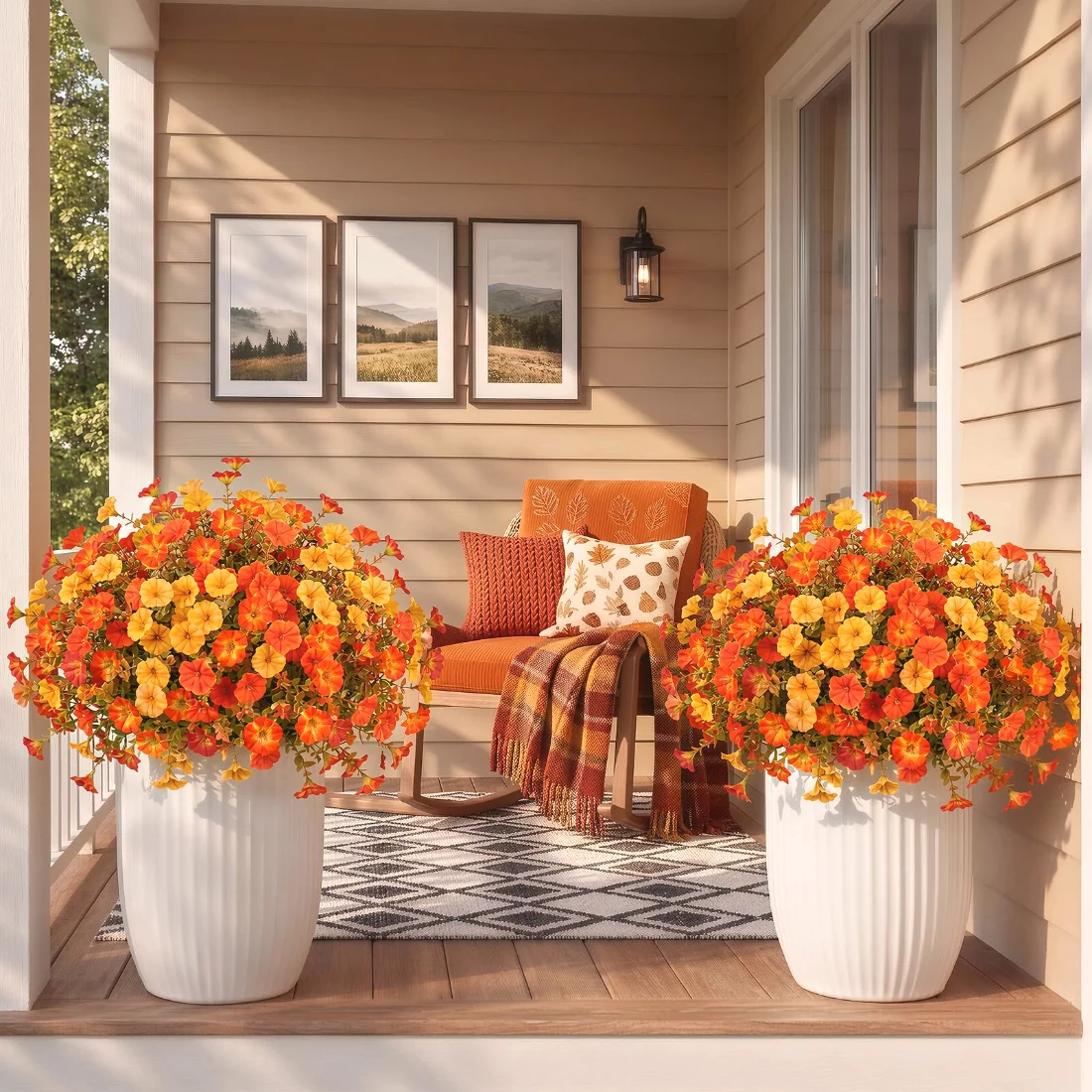 Bassion Fall morning glory bundles, 12 pack in Orange Yellow, view 2