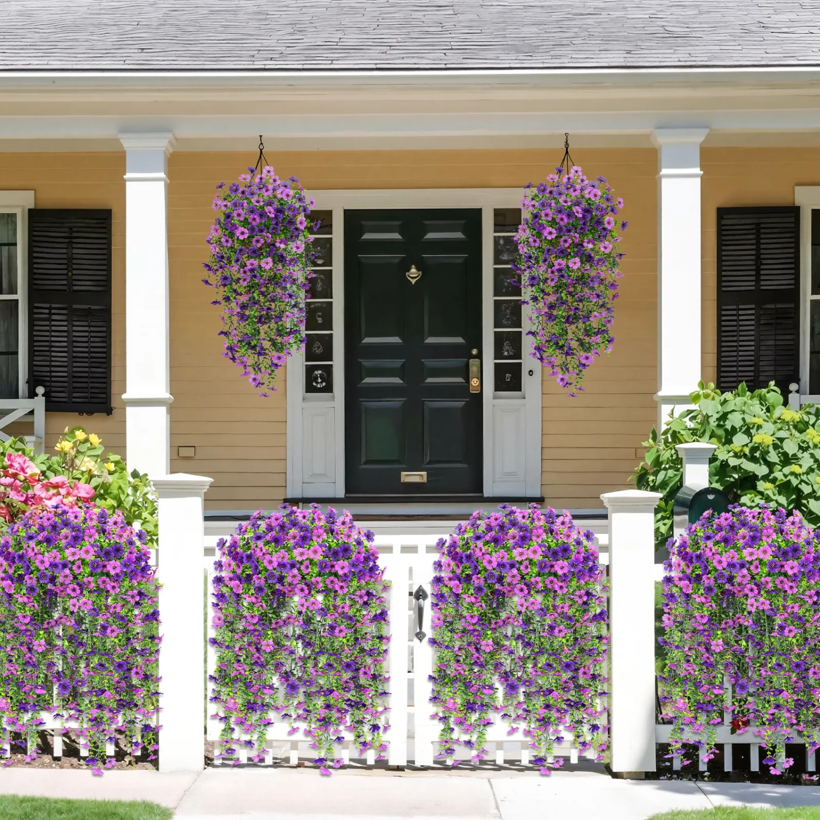 Bassion hanging flowers