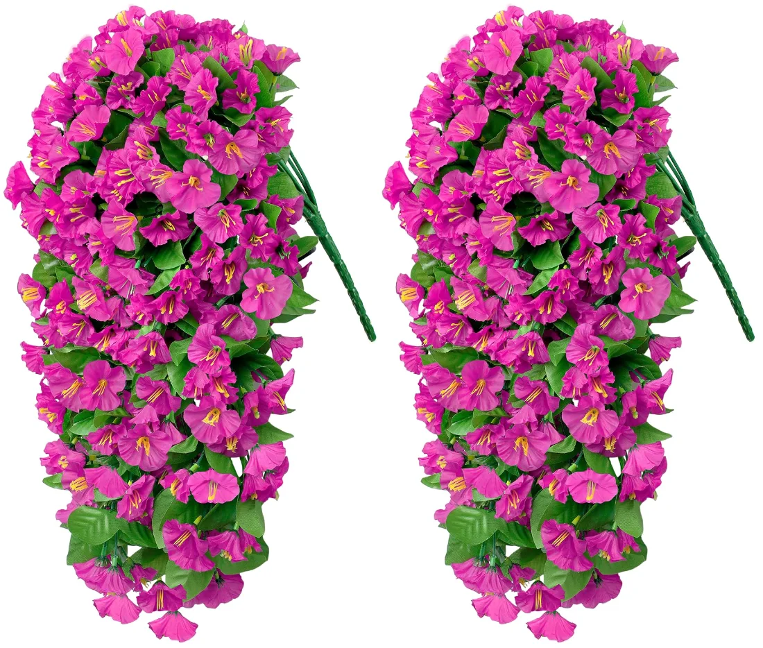 Bassion Hanging petunias, 2 pack in Fuchsia, view 2