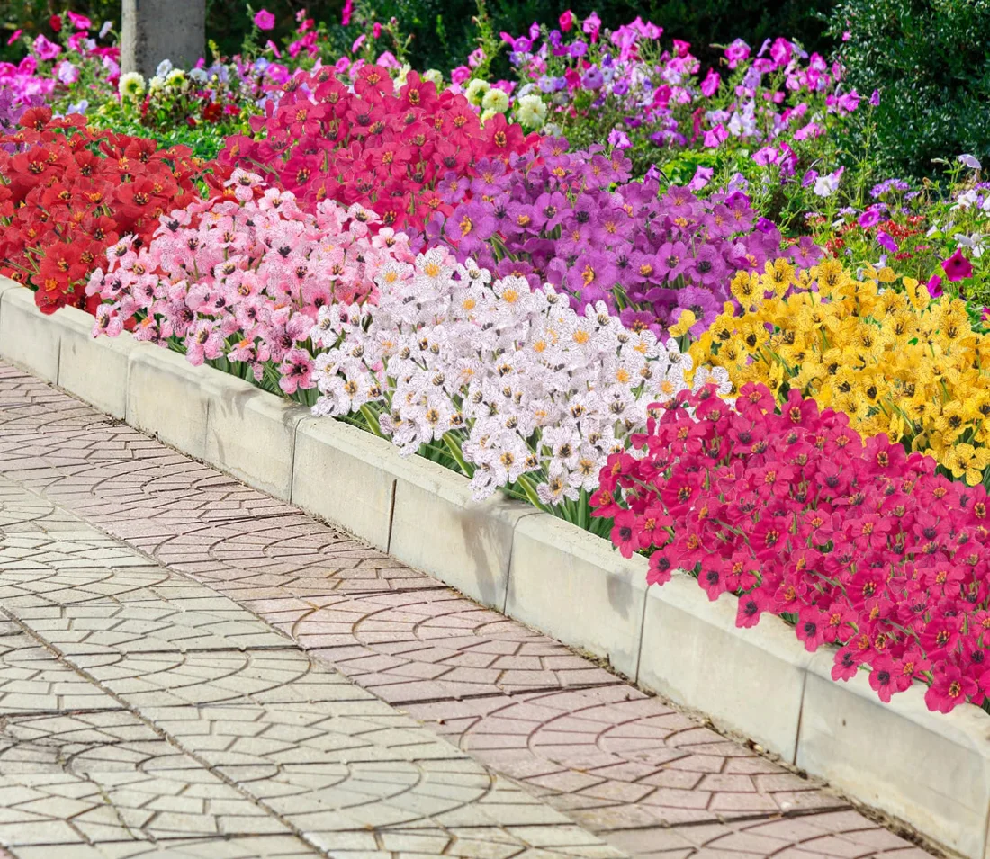 Bassion Five-stem outdoor bundles, 24 pack in Fuchsia, view 3