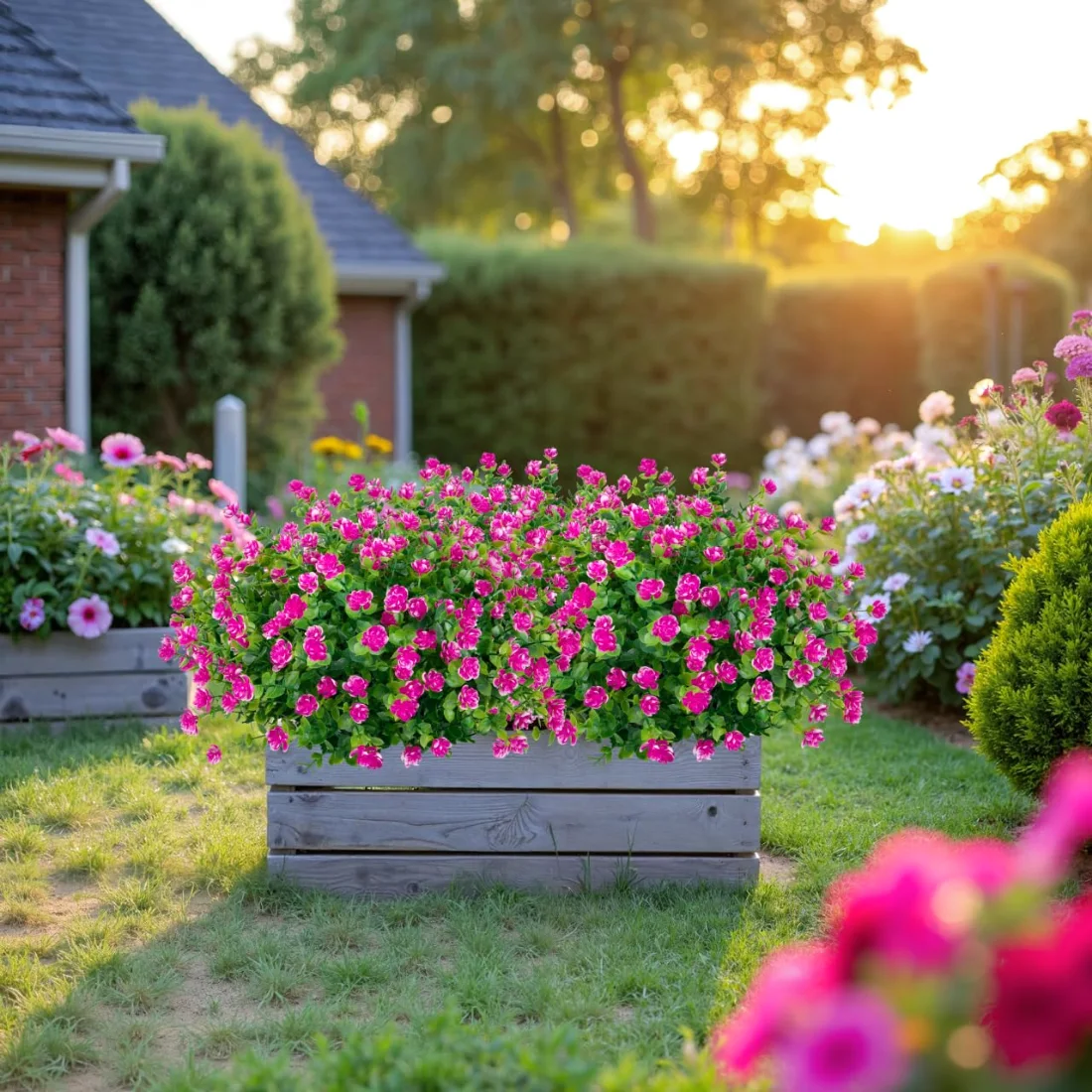 Bassion Boxwood blossom bundles, 20 pack in Fuchsia, view 4