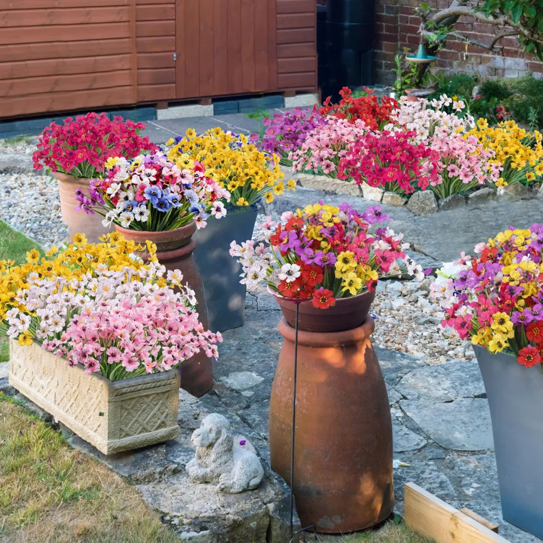 Bassion Five-stem outdoor bundles, 24 pack in Fuchsia, view 4