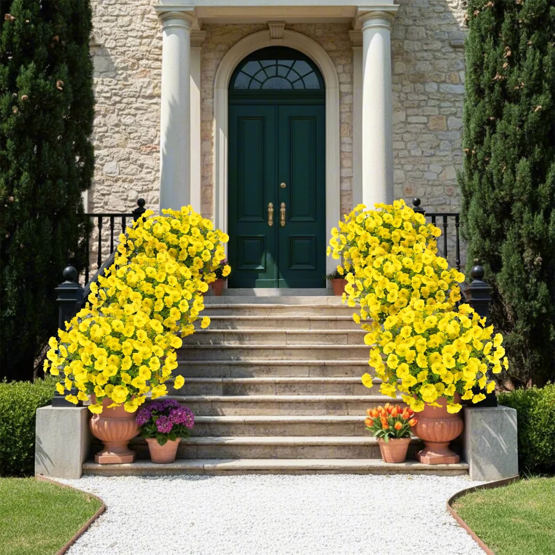 Bassion Morning glory with eucalyptus, 20 bundles in Yellow, view 2