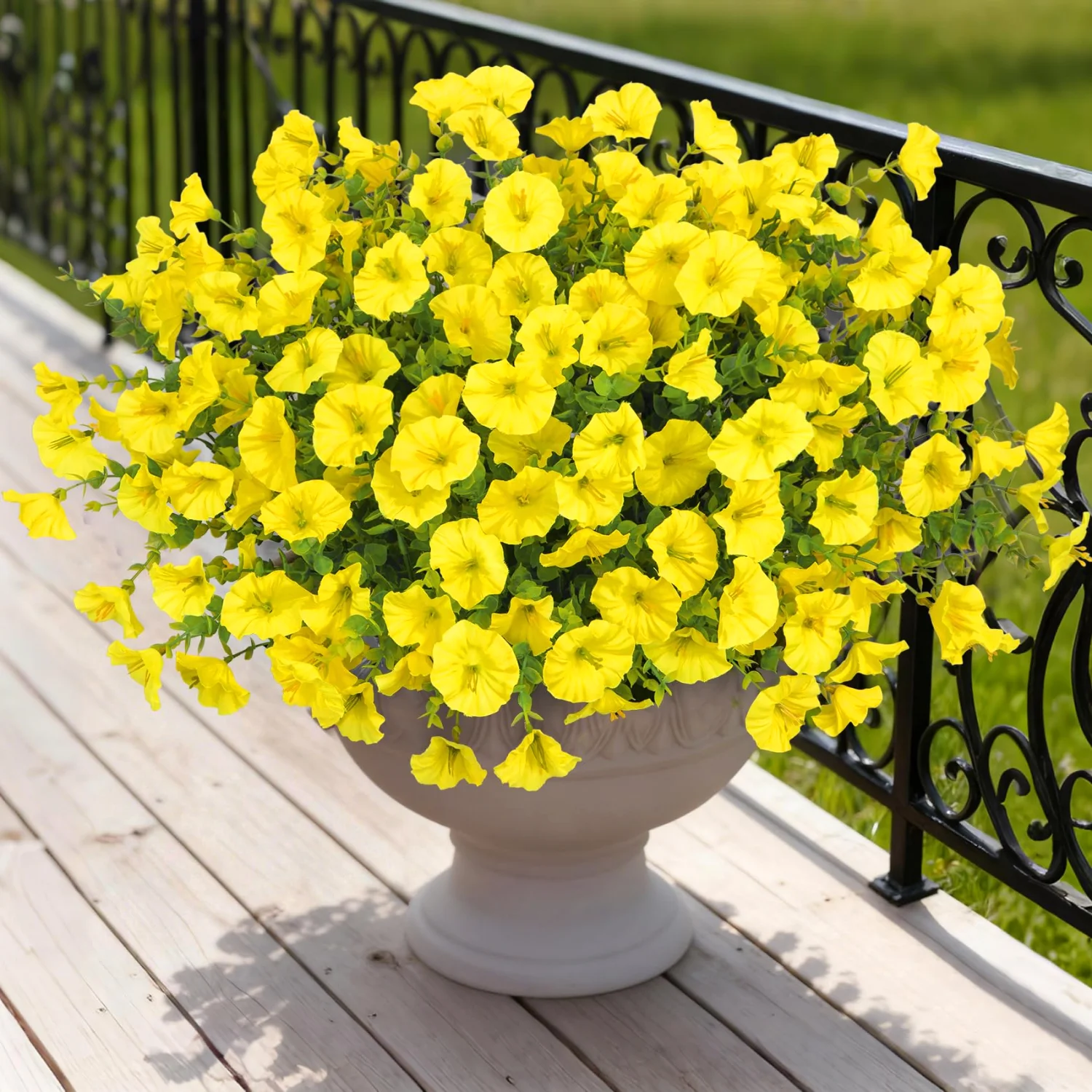 Bassion Morning glory with eucalyptus, 20 bundles in Yellow
