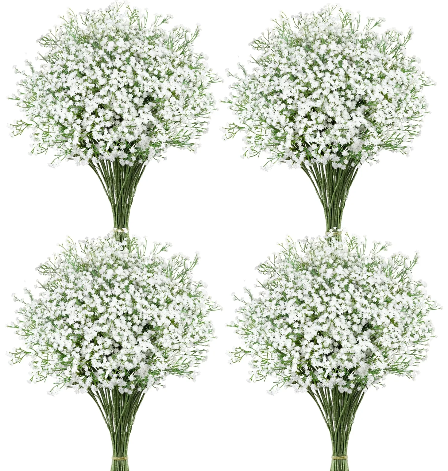 Bassion Baby's breath stems in White, 24 pieces