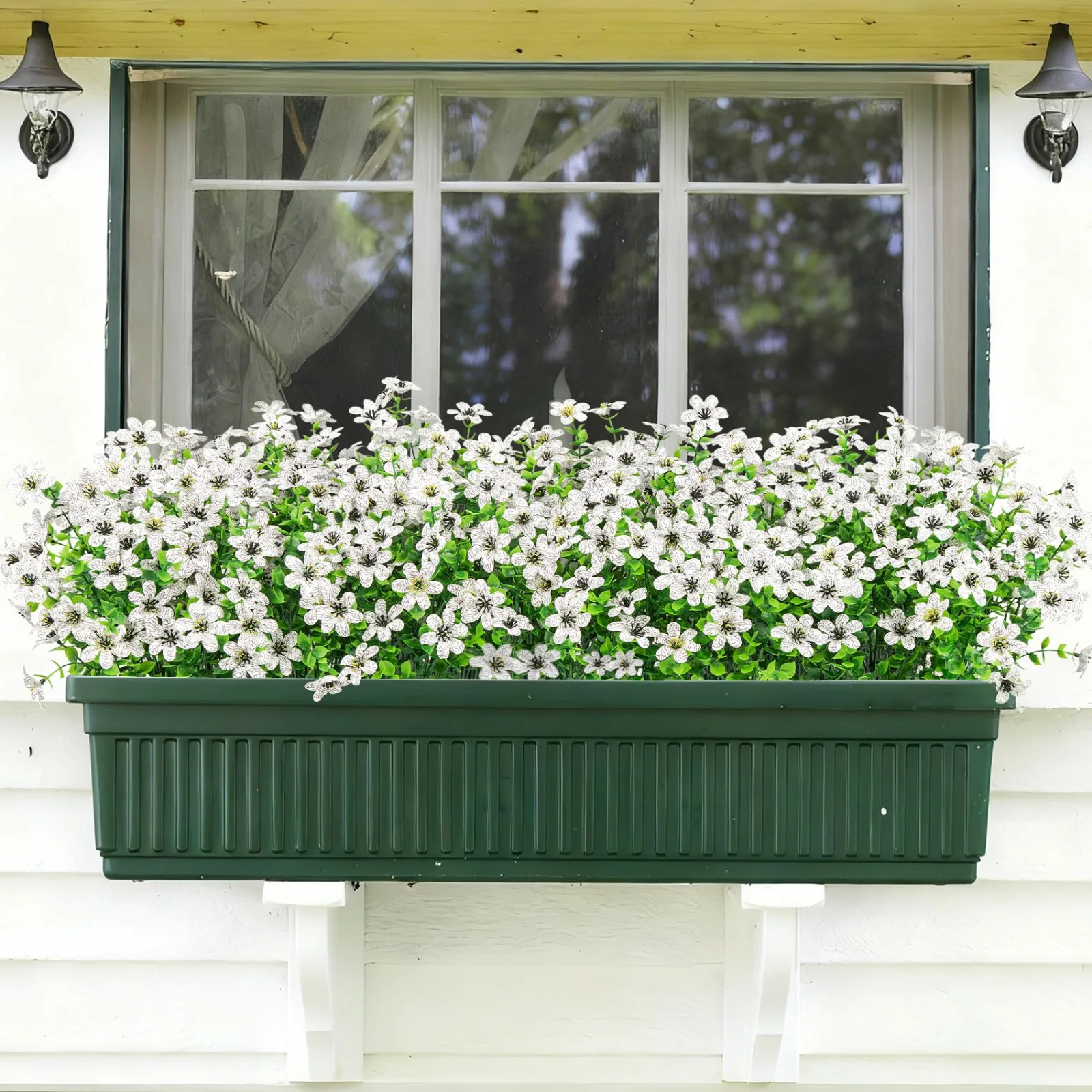 Bassion white flowers