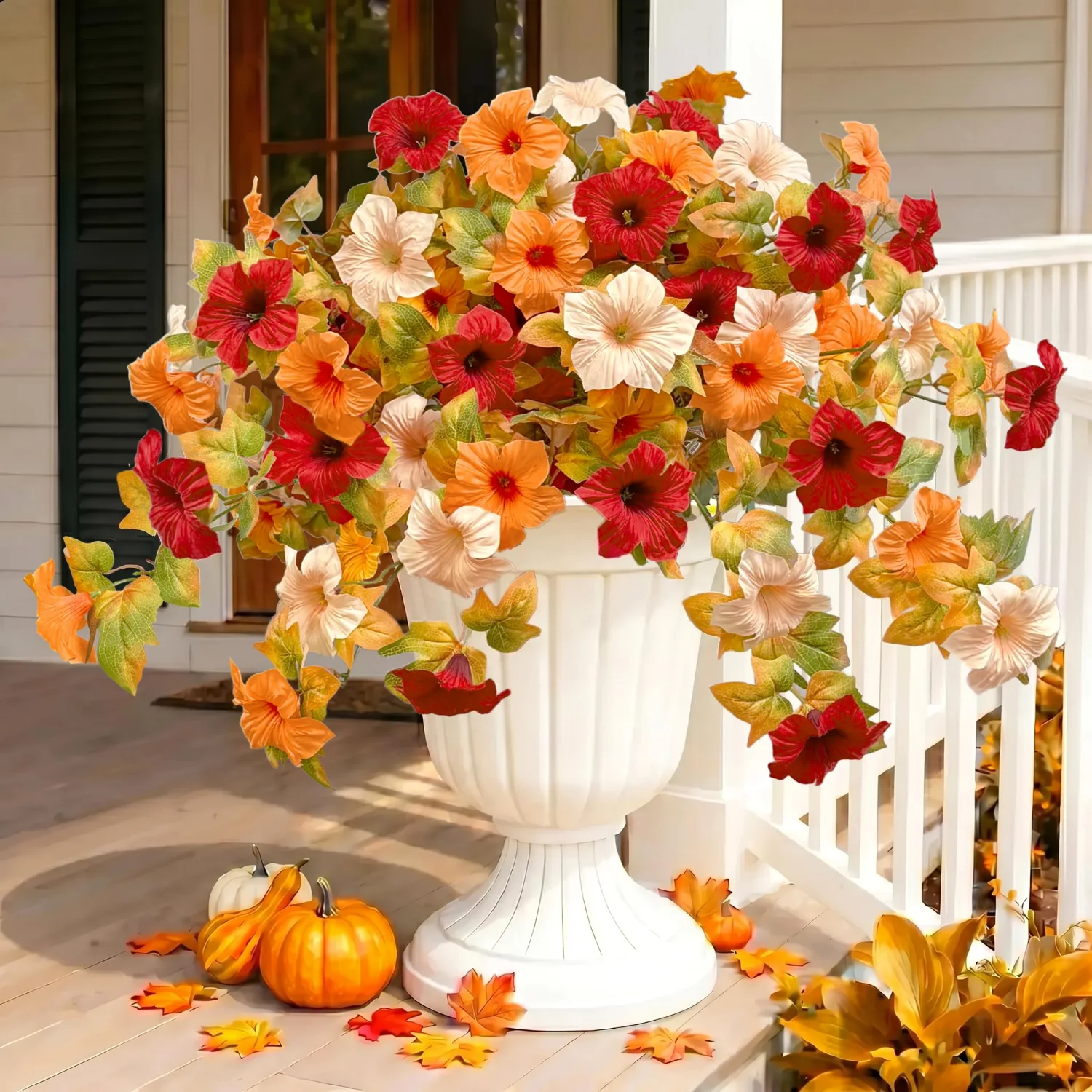 Bassion Large fall flower bushes, 2 pack in Orange