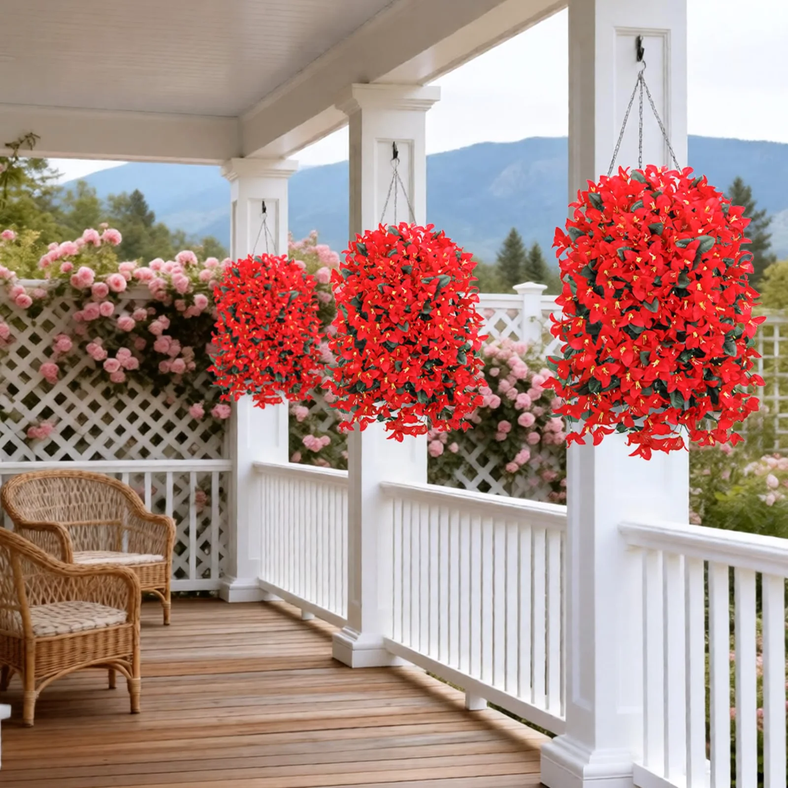 Bassion red flowers