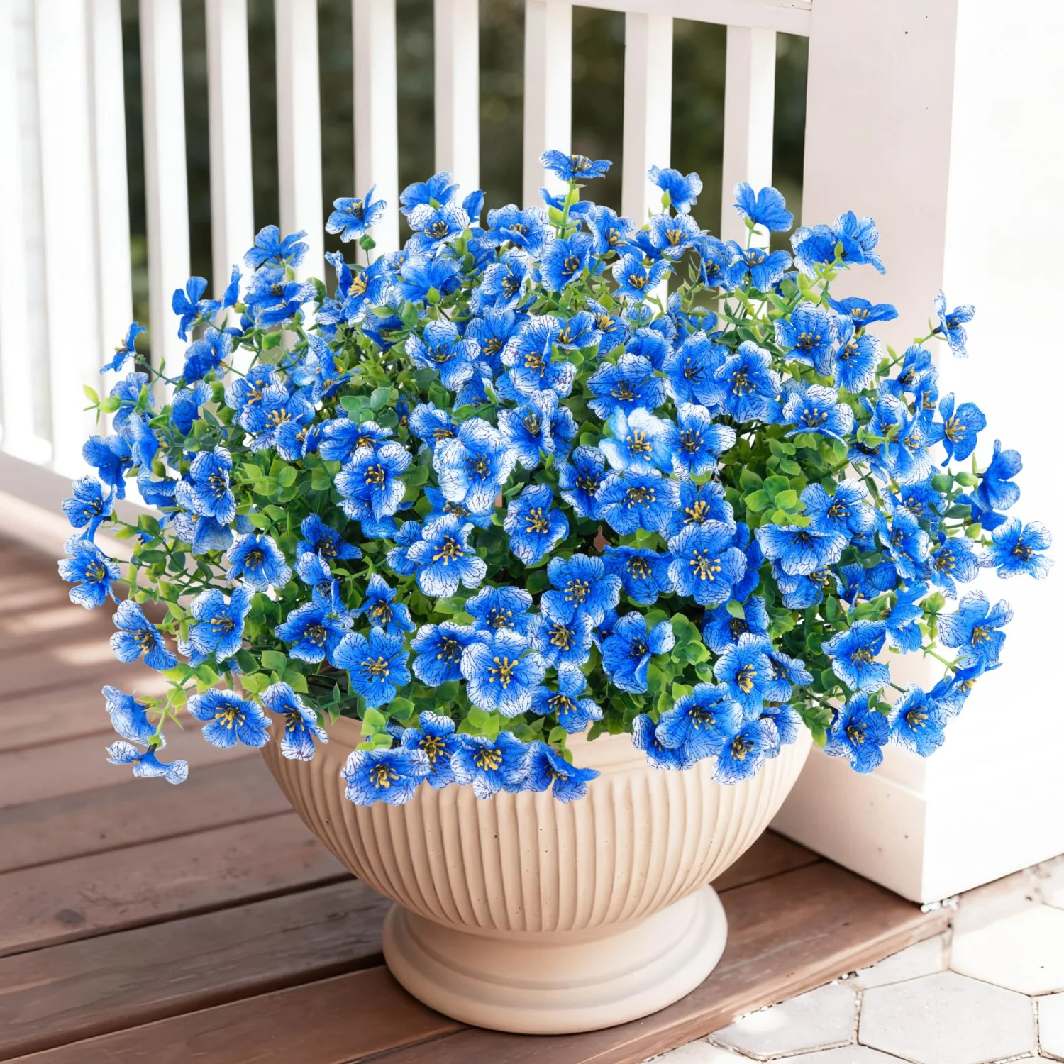 Bassion Outdoor flower bundles, 24 pack in Blue