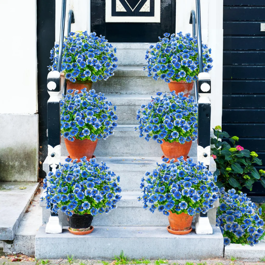 Bassion Outdoor flower bundles, 24 pack in Blue, view 3