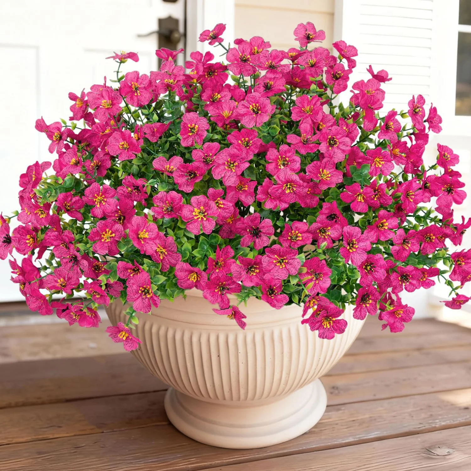 Bassion Outdoor flower bundles, 16 pack in Fuchsia