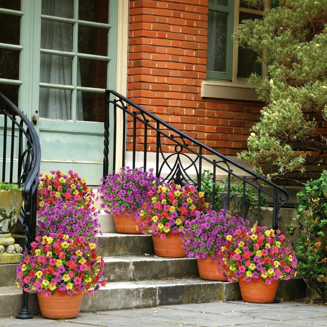 Bassion Outdoor flower bundles, 16 pack in Purple, view 3