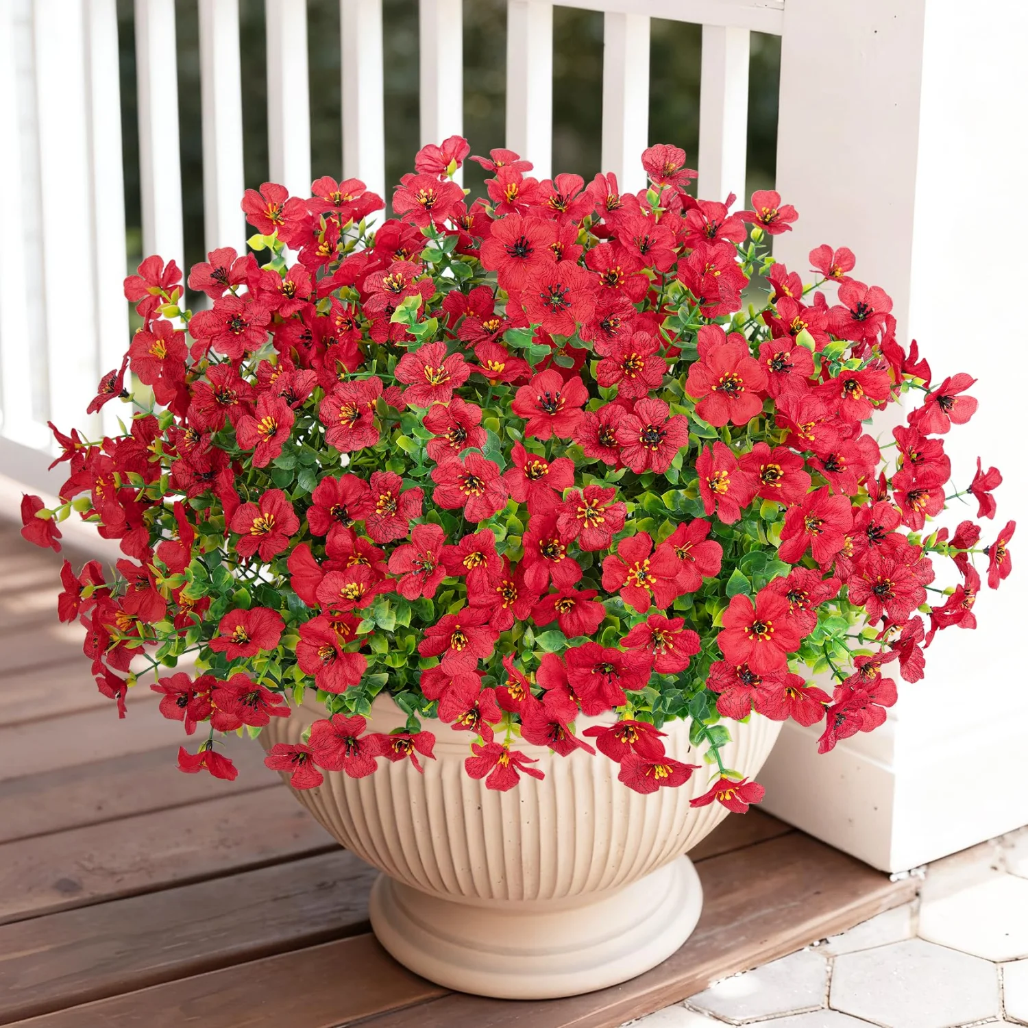 Bassion Outdoor flower bundles, 24 pack in Red