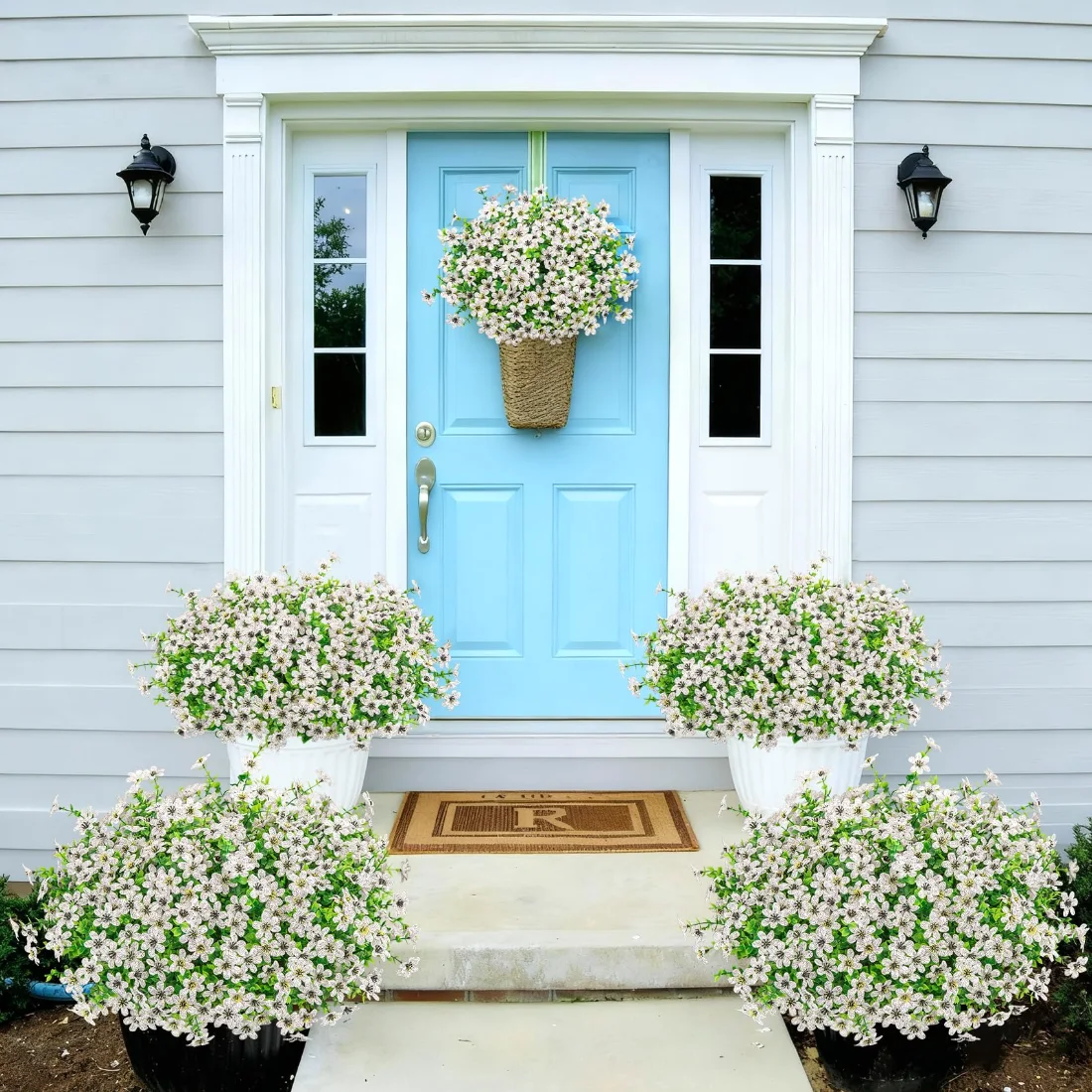 Bassion Eucalyptus flower bundles, 20 pack in White, view 2